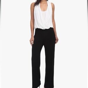 Karen Kane black and white jumpsuit, NWT SIZE L